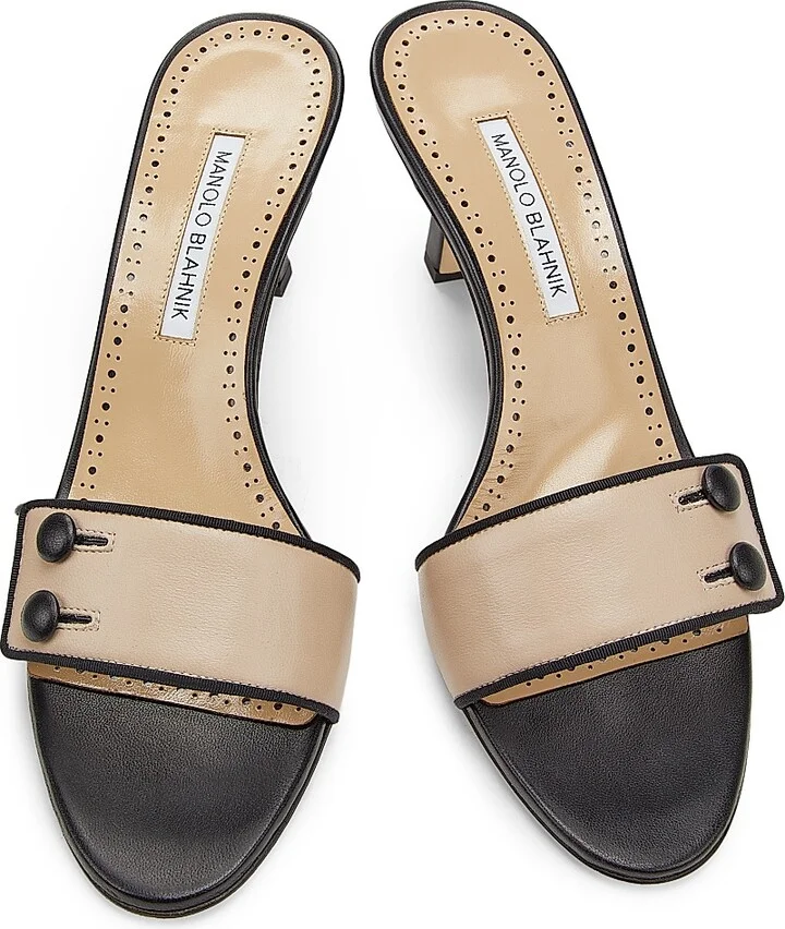 Women's Muluka Leather Sandals - Medium Blue Black - Size 10 - Image 8