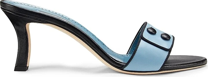 Women's Muluka Leather Sandals - Medium Blue Black - Size 10