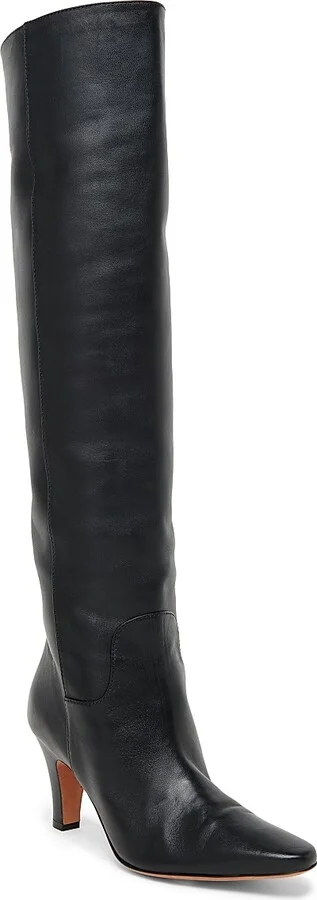 Women's Muse Leather Over-the-Knee Boots - Black - Size 6 - Image 2