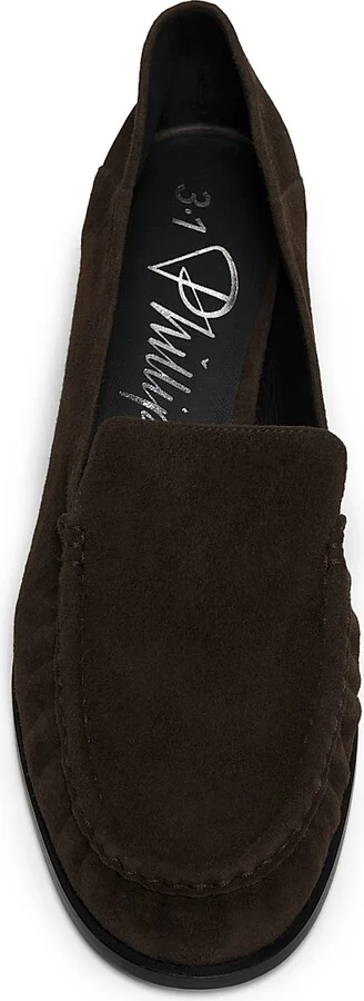 Women's Nadia Suede Heeled Loafers - Chocolate - Size 6 - Image 4