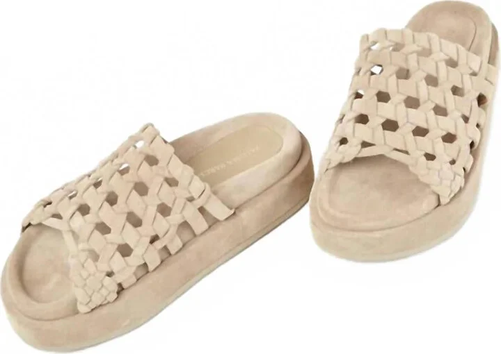 Women's Nadira Suede Flatform Slide In Corda Suede