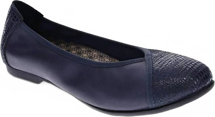 Women's Nairobi Ballet In Navy Lizard-Sapphire