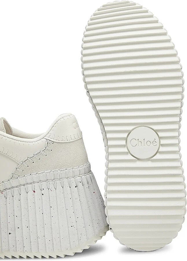 Women's Nama Leather Platform Sneakers - White - Size 11 - Image 6