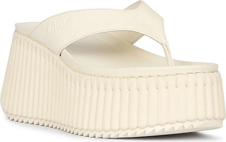 Women's Nama Leather Wedge Sandals - Black - Size 5 - Image 6