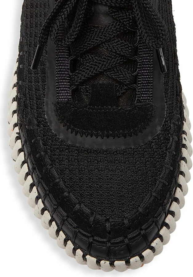 Women's Nama Mixed Media Platform Sneakers - Black - Size 5 - Image 4