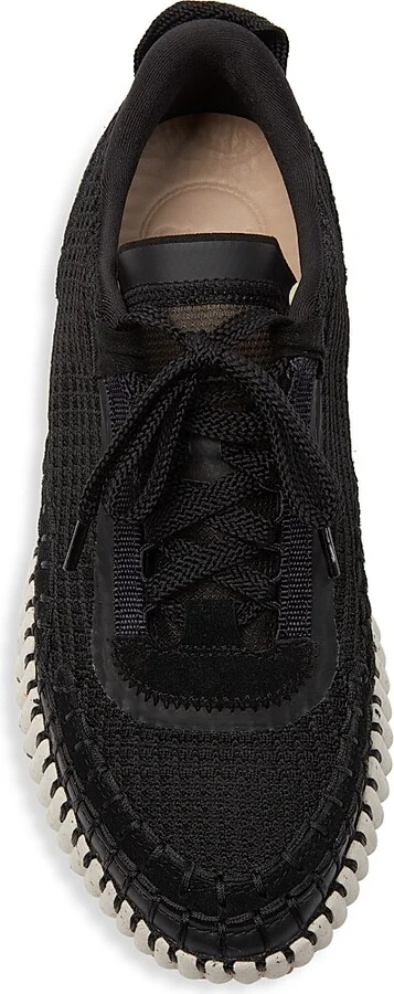 Women's Nama Mixed Media Platform Sneakers - Black - Size 5 - Image 5