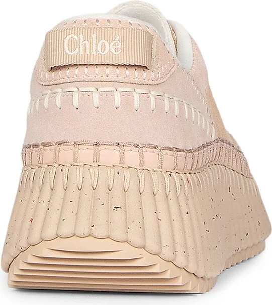 Women's Nama Suede & Leather Low-Top Sneakers - Blossom Beige - Size 10 - Image 10
