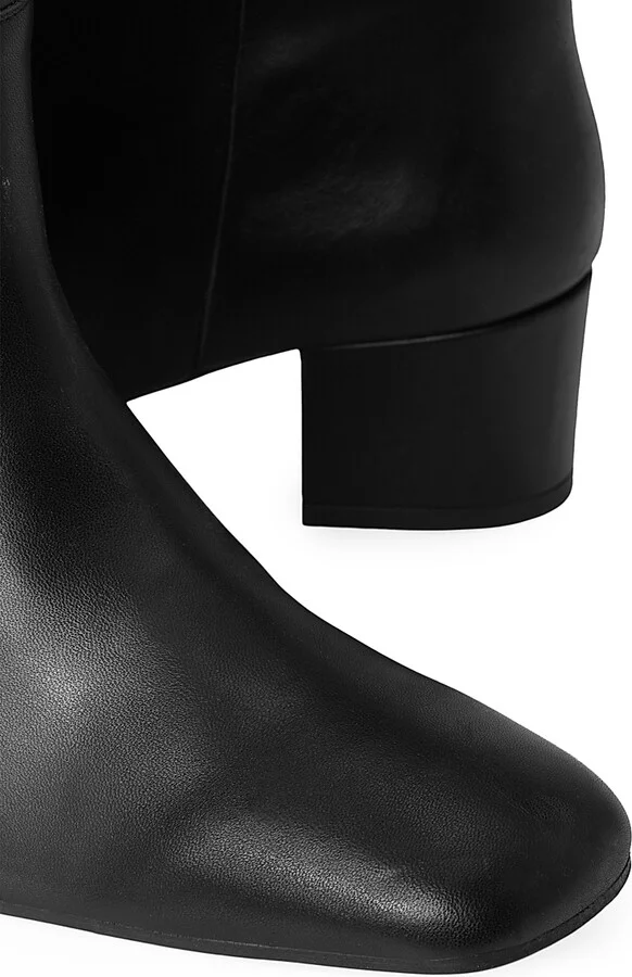 Women's Nancy Leather Tall Boots - Black - Size 5 - Image 4