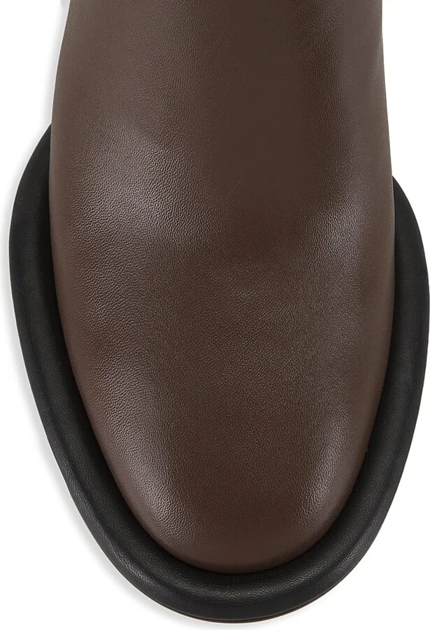 Women's Naomi 70MM Leather Boots - Brown - Size 5 - Image 4