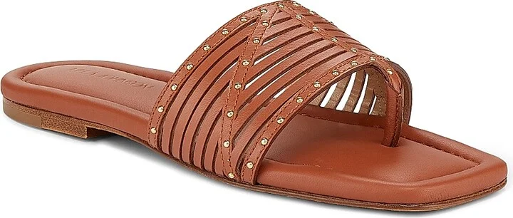 Women's Naomi Sandal Studded Leather Sandals - Rust Copper - Size 8 - Image 2
