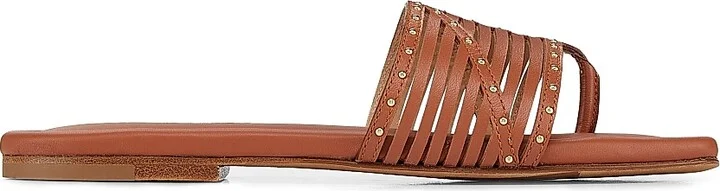 Women's Naomi Sandal Studded Leather Sandals - Rust Copper - Size 8
