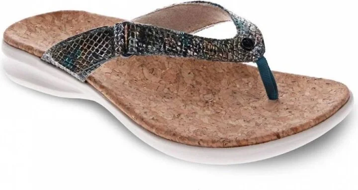 Women's Napoli Flip Flop Sandal In Peacock Python