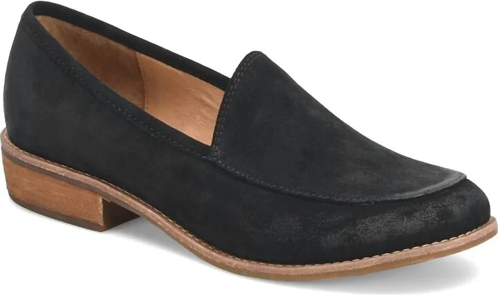 Women's Napoli Loafer In Black Suede