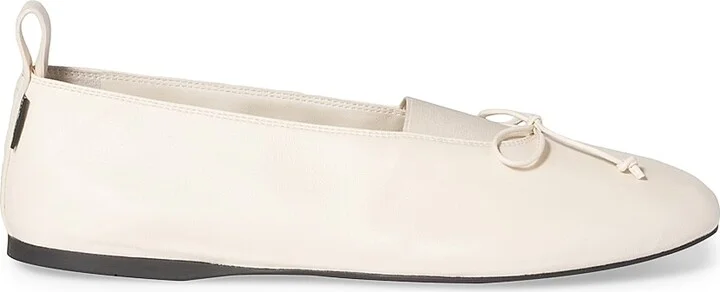Women's Nappa Leather Ballerinas - Beige Khaki - Size 6