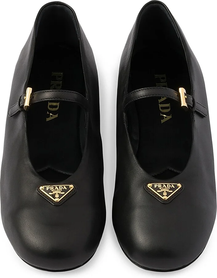 Women's Nappa Leather Ballerinas - Black - Size 6.5 - Image 2