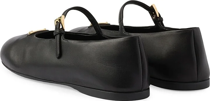 Women's Nappa Leather Ballerinas - Black - Size 6.5 - Image 3