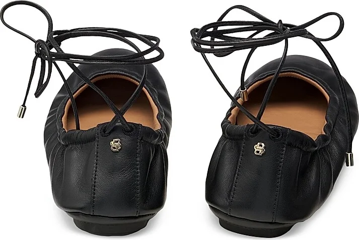 Women's Nappa-Leather Ballerinas - Black - Size 6 - Image 3