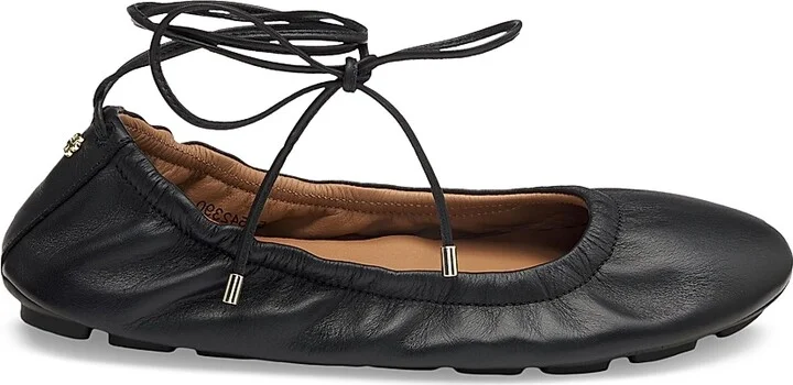 Women's Nappa-Leather Ballerinas - Black - Size 6