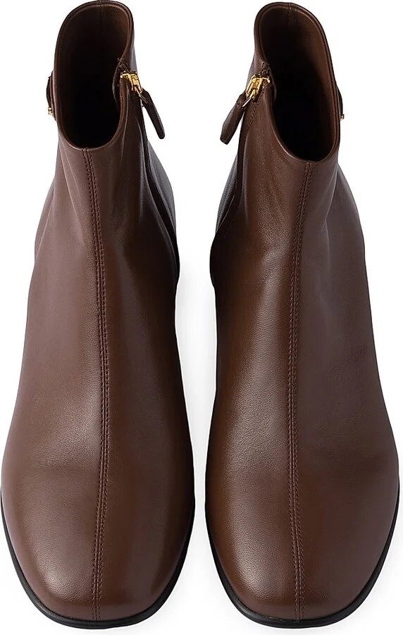 Women's Nappa Leather Booties - Black - Size 5 - Image 5