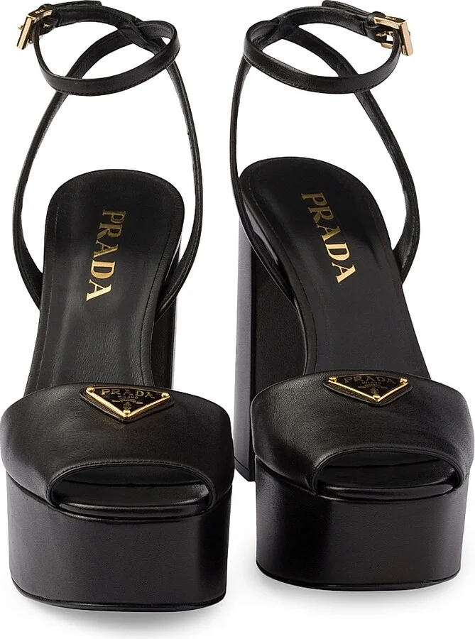 Women's Nappa Leather Platform Sandals - White - Size 10 - Image 7