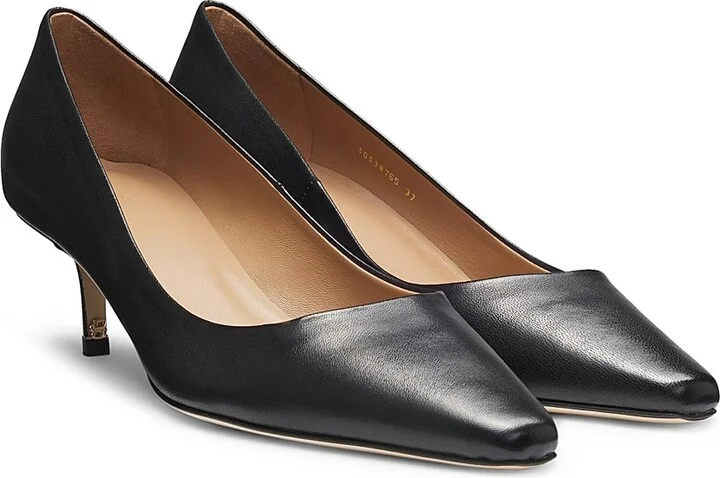 Women's Nappa-Leather Pumps with Double B Monogram - Black - Size 7 - Image 2