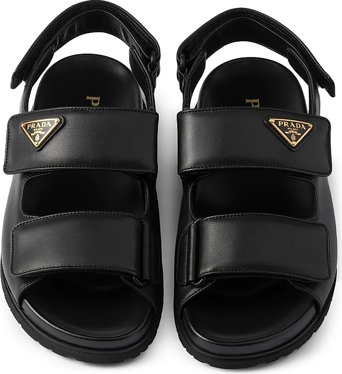Women's Nappa Leather Sandals - Black - Size 9 - Image 2