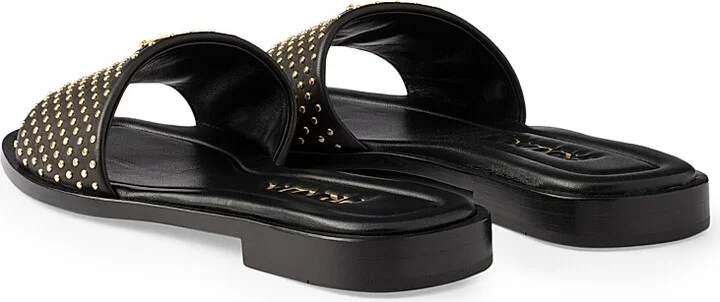 Women's Nappa Leather Slides - Black - Size 7 - Image 3
