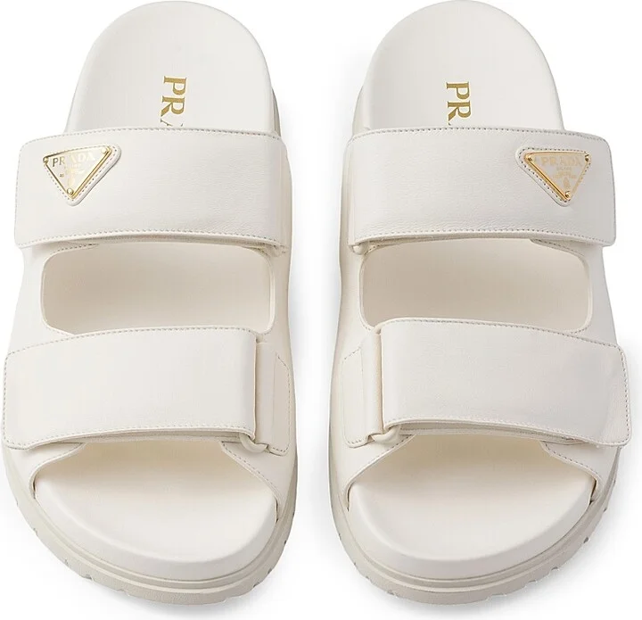 Women's Nappa Leather Slides - Black - Size 9 - Image 5