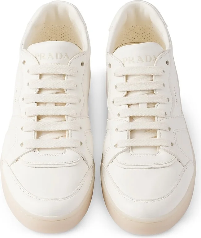 Women's Nappa Leather Sneakers - Beige Khaki - Size 6 - Image 2