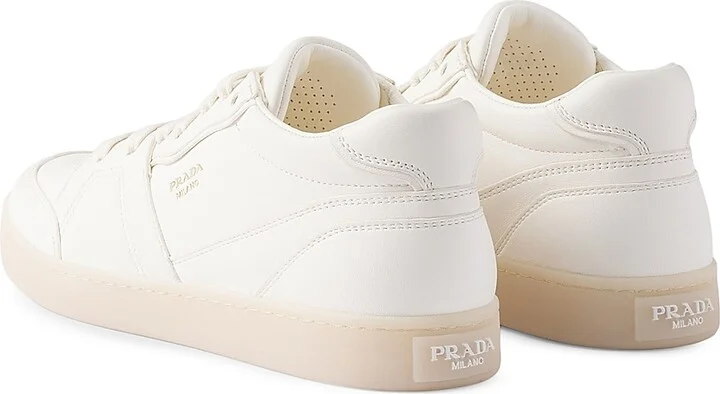 Women's Nappa Leather Sneakers - Beige Khaki - Size 6 - Image 3