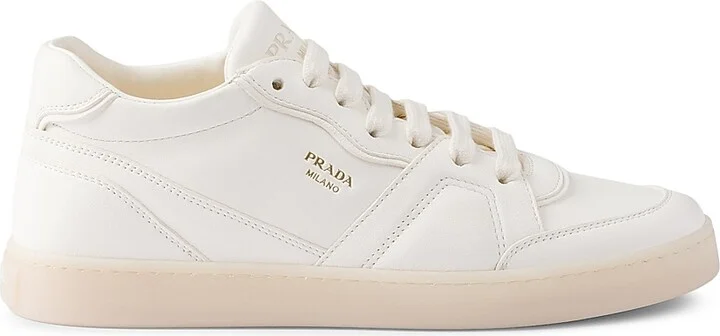 Women's Nappa Leather Sneakers - Beige Khaki - Size 6