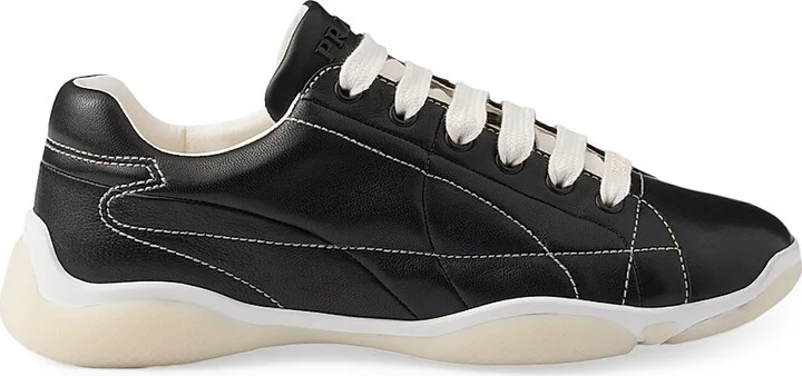 Women's Nappa Leather Sneakers - Beige Khaki - Size 7 - Image 8