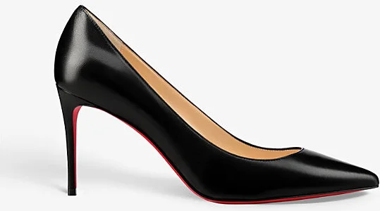 Womens Nappa Shiny Black Kate 85 Pointed-Toe Leather Courts Eur 37 / 4 Uk Women