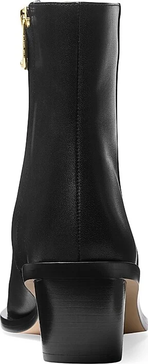 Women's Nash 50MM Leather Booties - Black - Size 5 - Image 3