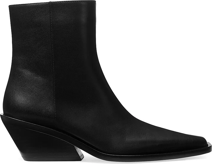 Women's Nash 50MM Leather Booties - Black - Size 5