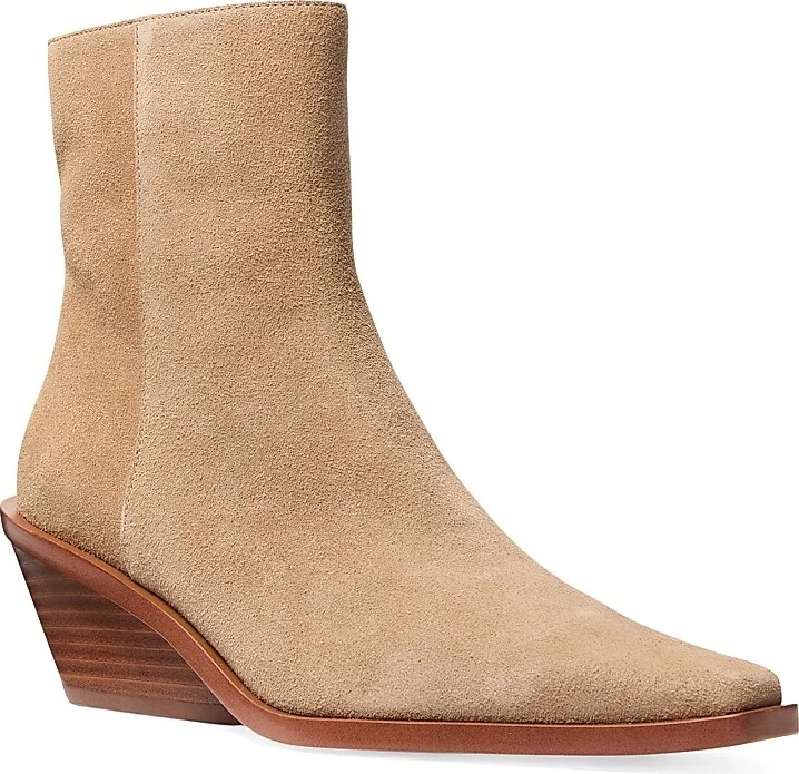 Women's Nash 50MM Suede Booties - Camel - Size 5 - Image 2