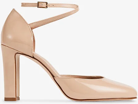 Womens Nat-Nude Adaline Patent-Leather Heeled Court Shoes Eur 39 / 6 Uk Women