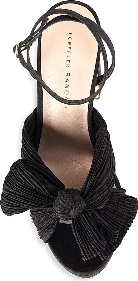 Women's Natalia 115MM Pleated Bow Platform Sandals - Pearl - Size 5 - Image 10
