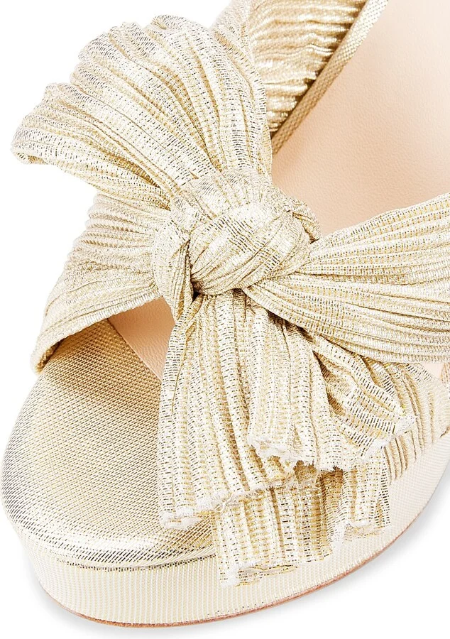 Women's Natalia Pleated Platform Sandals - Platinum - Size 9 - Image 6
