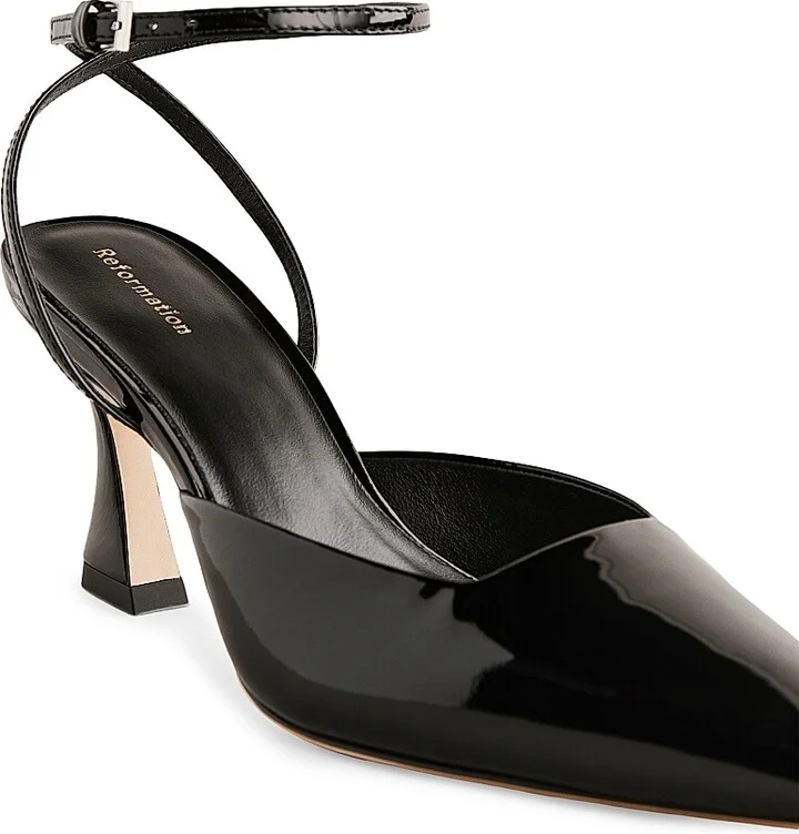 Women's Natasha 75MM Patent Leather Pumps - Black - Size 5 - Image 3