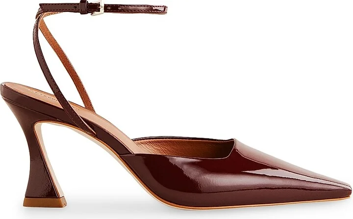 Women's Natasha 75MM Patent Leather Pumps - Black - Size 5 - Image 7