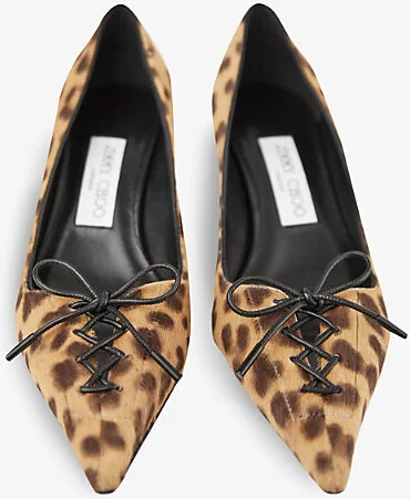 Womens Natural Scarlett 50 Leopard-Pattern Calf-Hair Courts Eur 34 / 1 Uk Women - Image 2