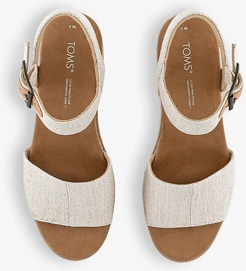 Womens Natural Yarn Dye Diana Ankle-Strap Leather Wedge Sandals Eur 36 / 3 Uk Women - Image 2