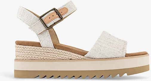 Womens Natural Yarn Dye Diana Ankle-Strap Leather Wedge Sandals Eur 36 / 3 Uk Women