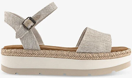 Womens Natural Yarn Undyed Ronan Woven Platform Sandals Eur 39 / 6 Uk Women