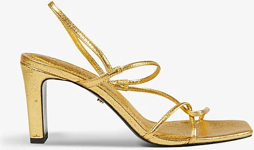Womens Naturels Faye Strappy Leather Heeled Sandals Eur 39 / 6 Uk Women