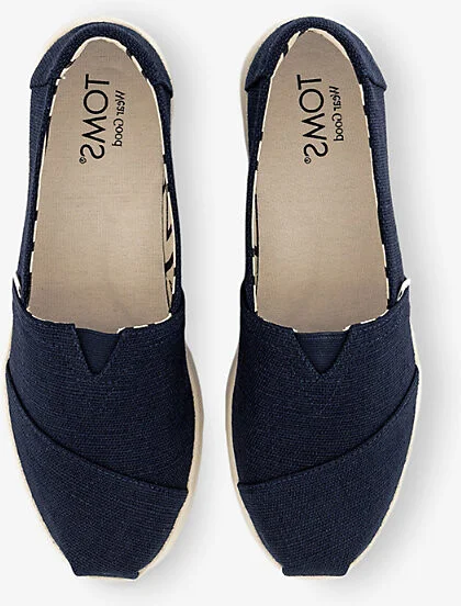 Womens Navy Alpargata Plus Panelled Canvas Espadrilles Eur 41 / 8 Uk Women - Image 2