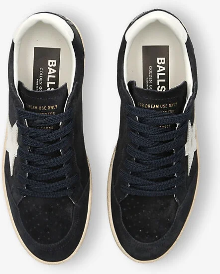 Womens Navy Ball Star Branded Suede Low-Top Trainers Eur 38/5 Uk Women - Image 2