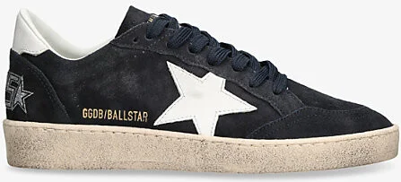 Womens Navy Ball Star Branded Suede Low-Top Trainers Eur 38/5 Uk Women
