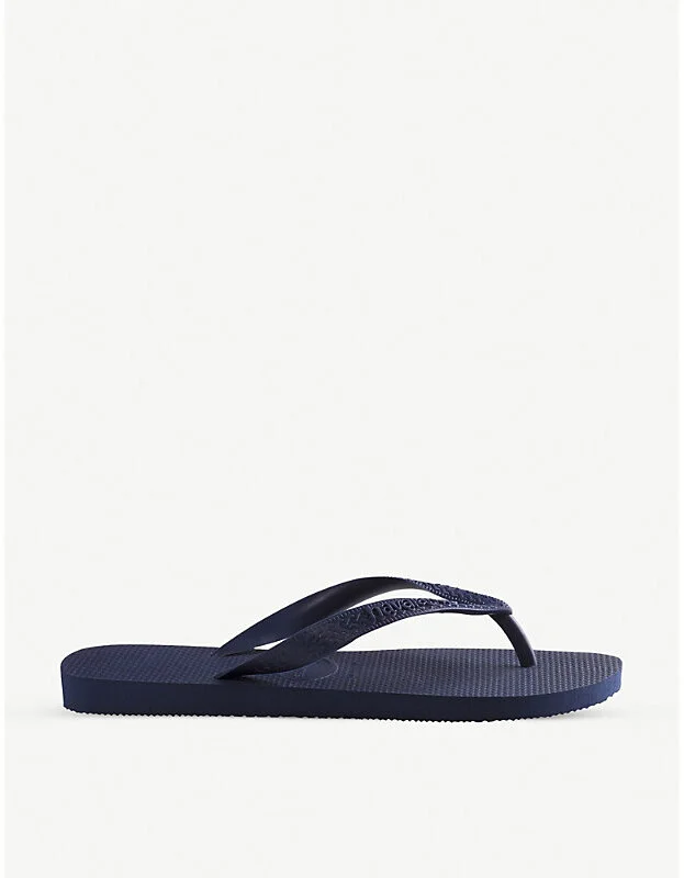 Womens Navy Blue Top Rubber Flip-Flops 11/12